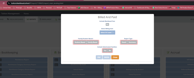 Billed and Paid field addition